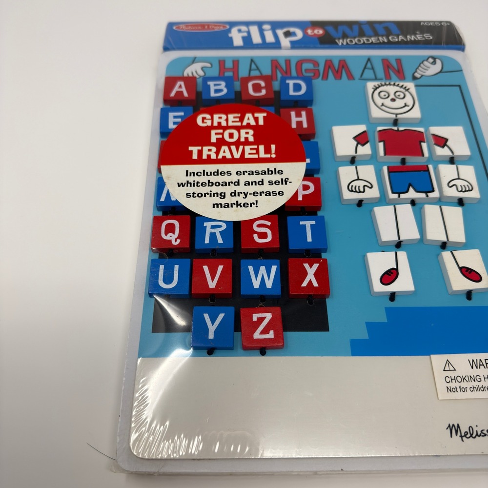 Melissa & Doug Flip to Win Wooden Hangman Travel Game New in wrapper - Picture 7 of 11
